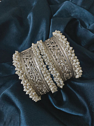 Silver Cuff Bangle Bracelet