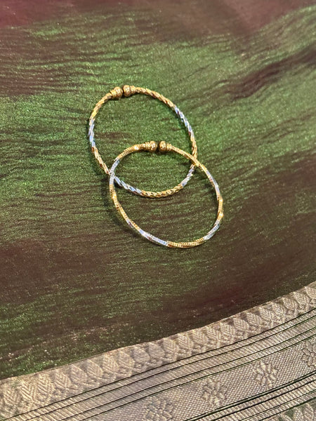 CitiGold Dual Tone Filigree Bangles