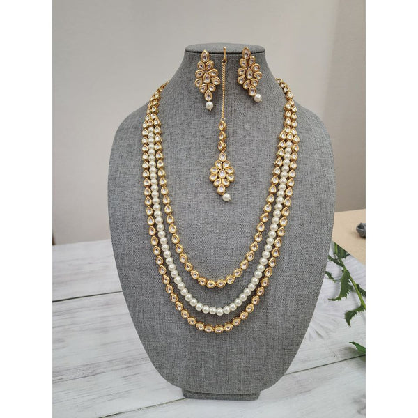 Antique Finish Kundan Necklace Set