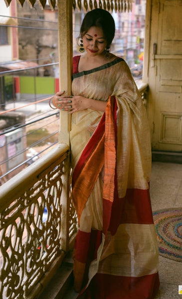 Pure Jute Cotton Saree