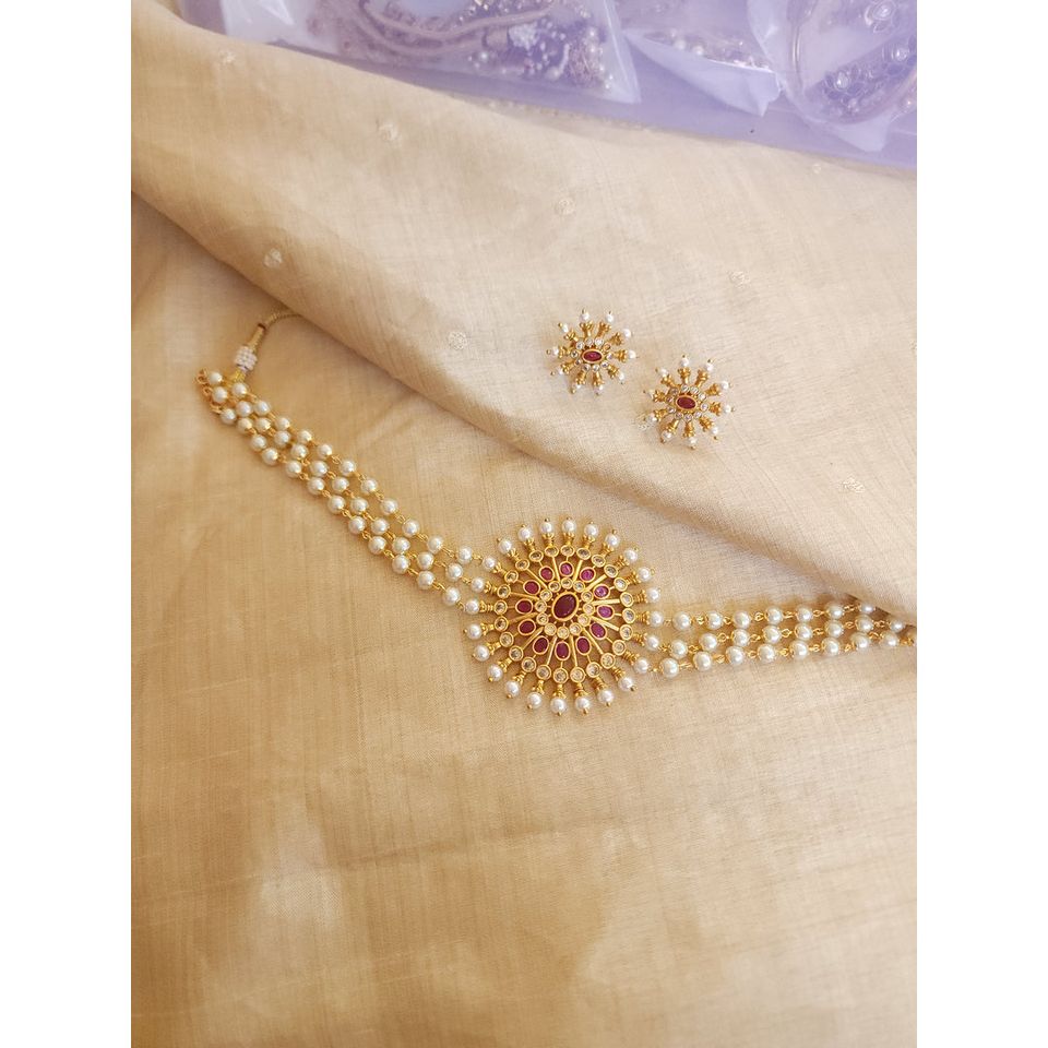 Antique Goldplated Choker Necklace Set
