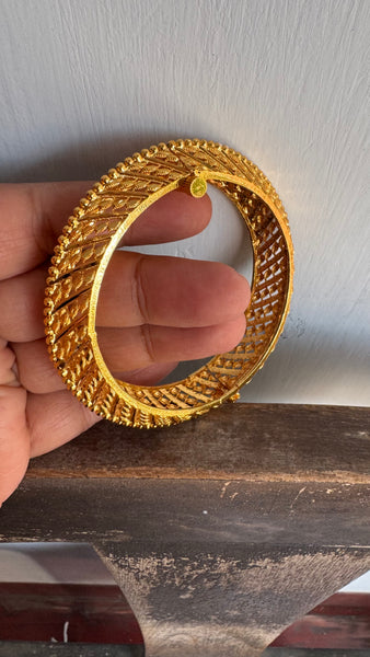 Gold Plated Openable Bangle Bracelet