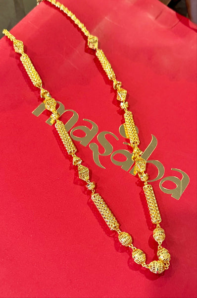 Citigold Goldplated Long Filigree Necklace