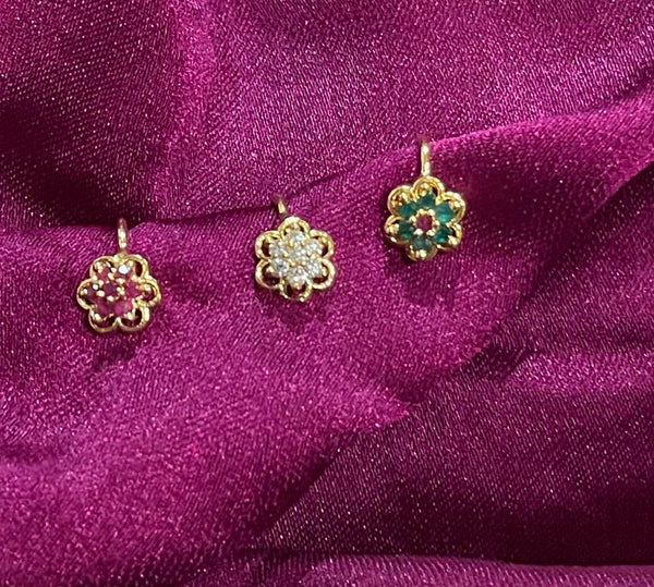 Stunning Gold Plated Designer Nose Rings