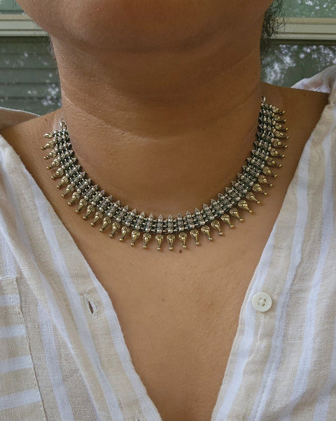 Dualtone Gold and Silver Necklace set