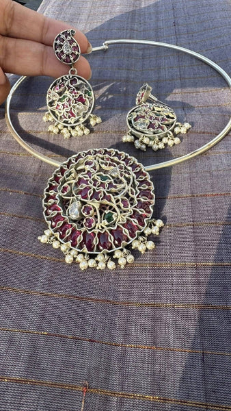 Kemp hasli Peacock necklace set