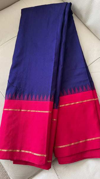 Deep Purple Blue with Pink Border