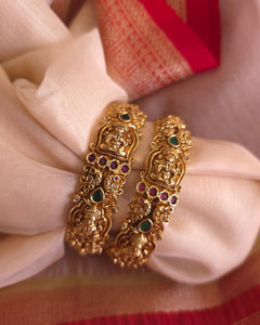 Traditional Antique Finish Gold Bangles
