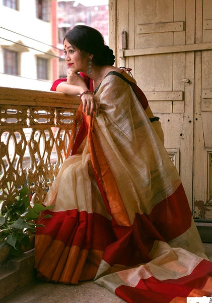 Pure Jute Cotton Saree