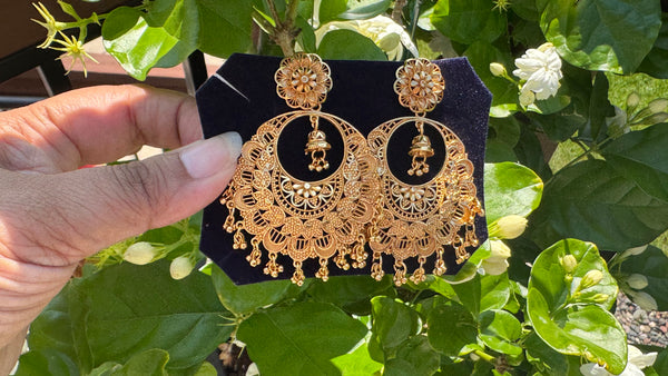 Citigold Gold Plated ChandBali Earrings
