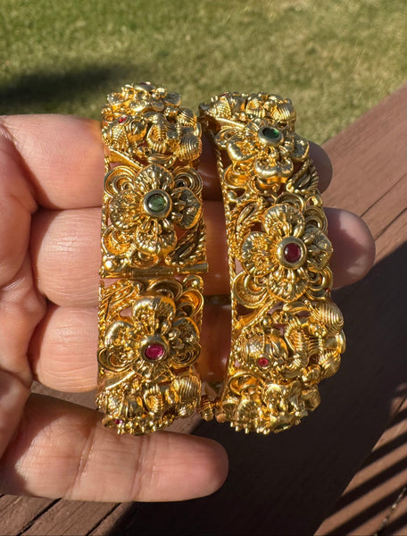 Lakshmi Kemp Bangles Matte Finish South Indian Jewelry