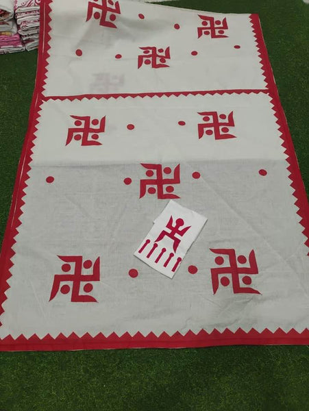 Cotton swastik saree
