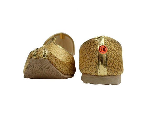 Gold Punjabi Jutti for Mens Sherwani Shoes for Men Bridal Jutti Men mojaris for Men