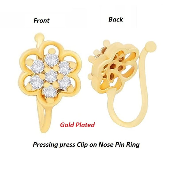 Stunning Gold Plated Designer Nose Rings