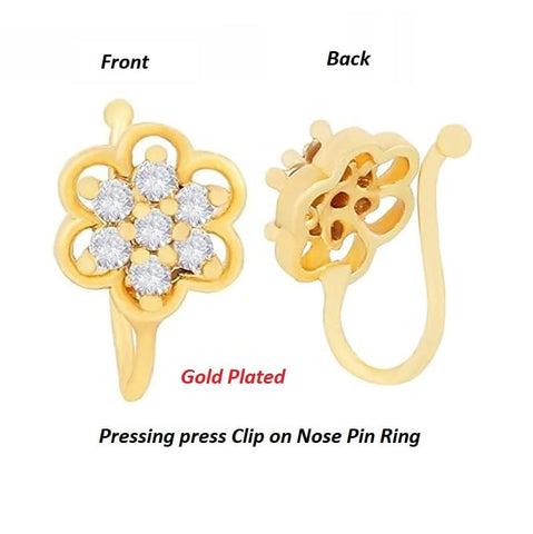 Stunning Gold Plated Designer Nose Rings