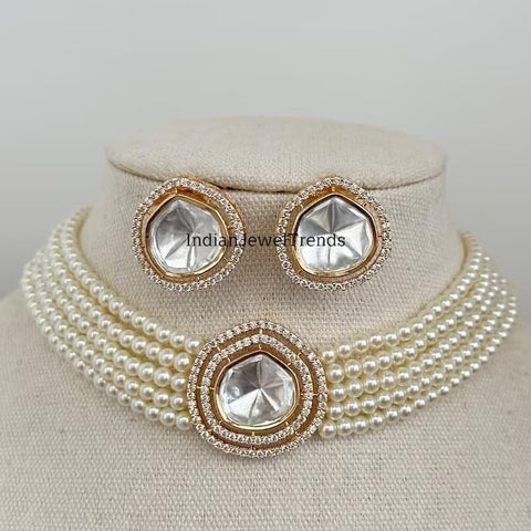 Pearl Polki Kundan necklace