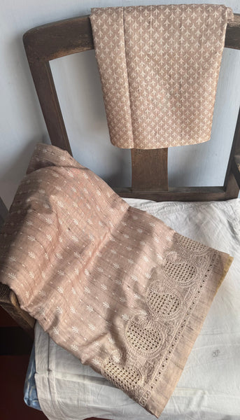 Tussar Cutwork Saree