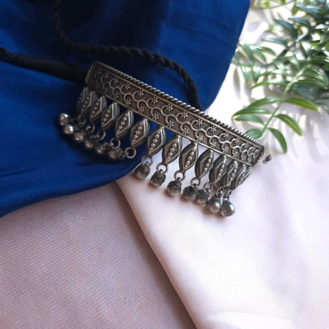 Oxidized Silver Choker
