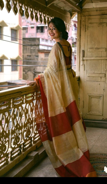 Pure Jute Cotton Saree