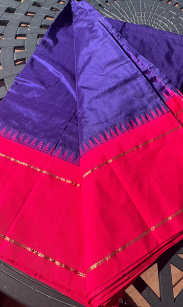 Deep Purple Blue with Pink Border