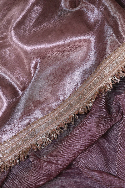 Lavendar Purple Tissue Banarasi