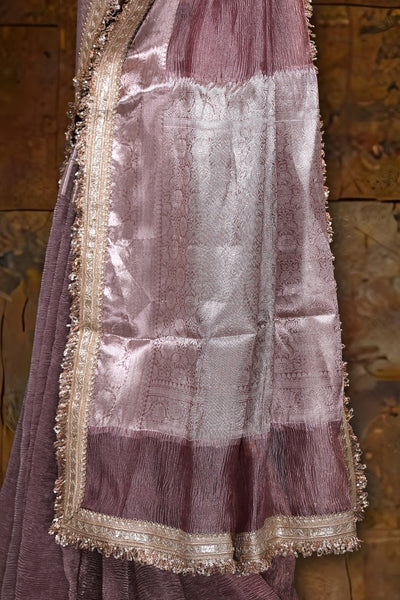 Lavendar Purple Tissue Banarasi