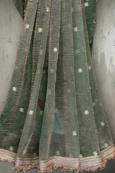 Pistachio Pastel Green Tissue Banarasi