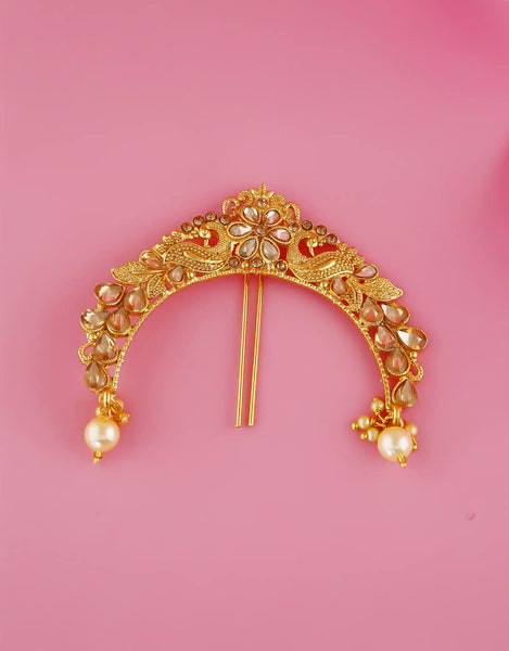 Traditional Peacock Hair Pin Brooch