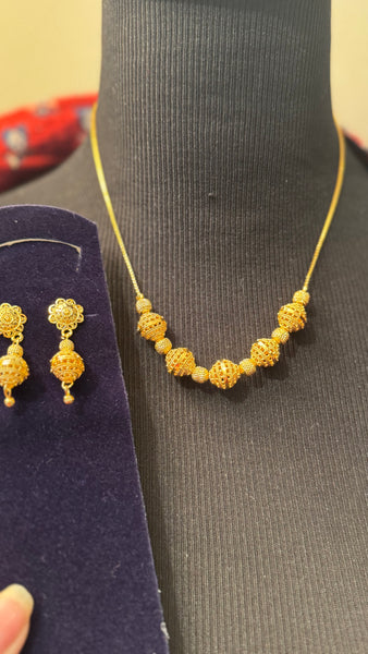 Citigold Goldplated Necklace with Earring Set