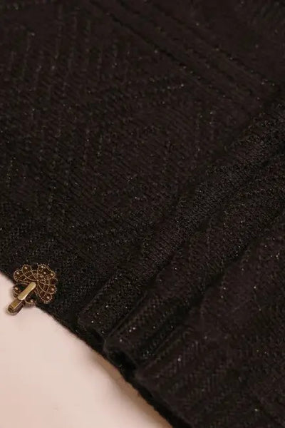 Black Acrylic Knitted Shawl