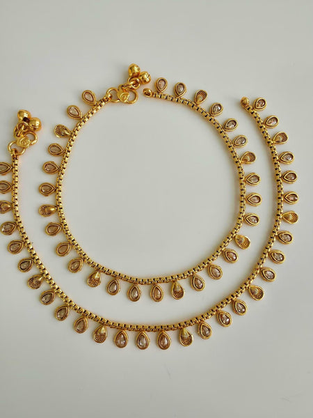 Gold Plated Anklet Pair
