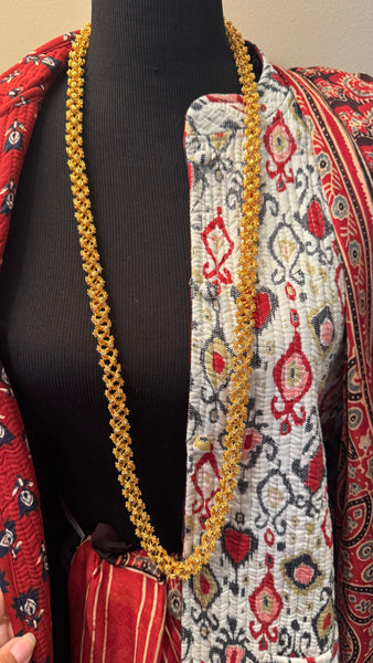 Citigold Goldplated wider width Long Filigree Necklace