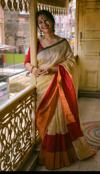 Pure Jute Cotton Saree