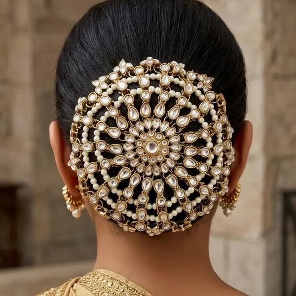 Bridal Kundan Hair Bun
