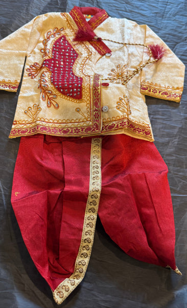Baby Boy's Silk Cotton Blend Dhoti Kurta Pyjama Dress (Multicolour, 6-12 Months)