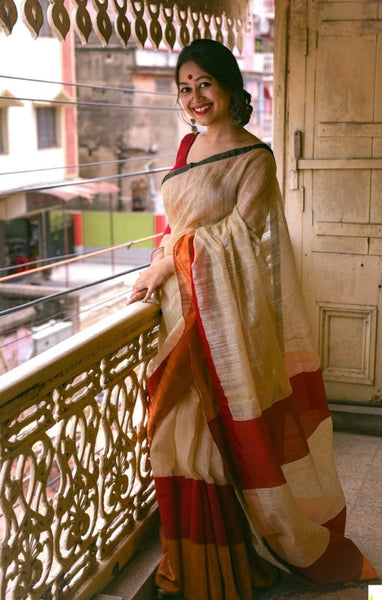 Pure Jute Cotton Saree