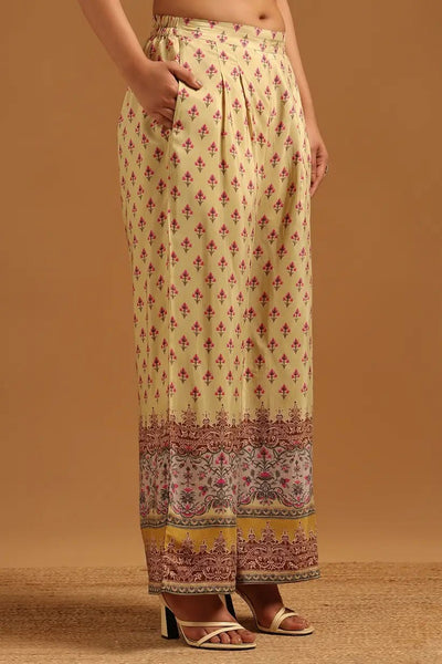 Green Georgette Botanical Printed Salwar Suit With Zari Embroidery And Sequins