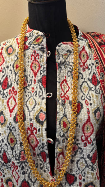 Citigold Goldplated wider width Long Filigree Necklace