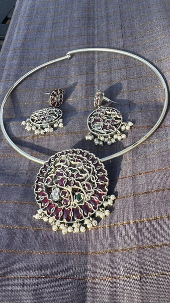 Kemp hasli Peacock necklace set