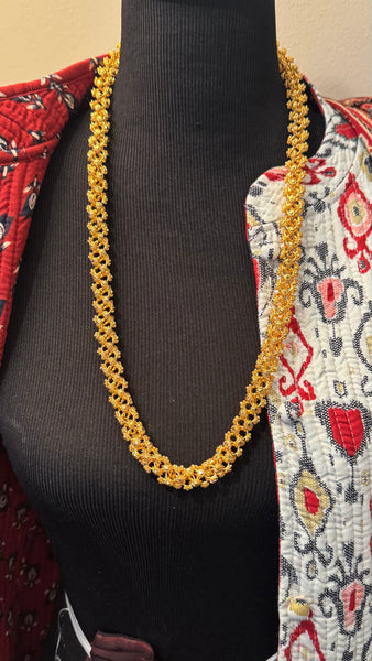 Citigold Goldplated wider width Long Filigree Necklace