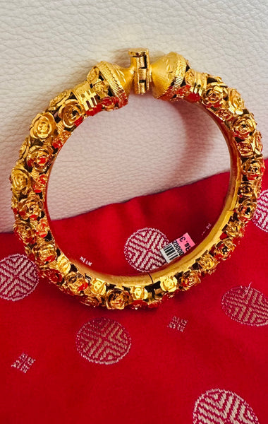 Gold Plated Openable Bangle Bracelet