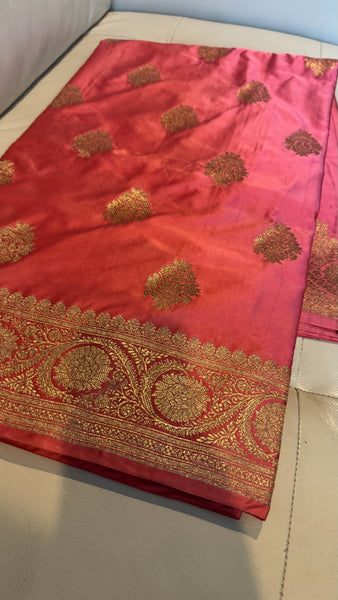 Pink Mashru Banarasi Silk Saree