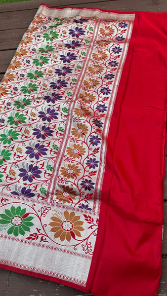 Red Banarasi Silk Saree