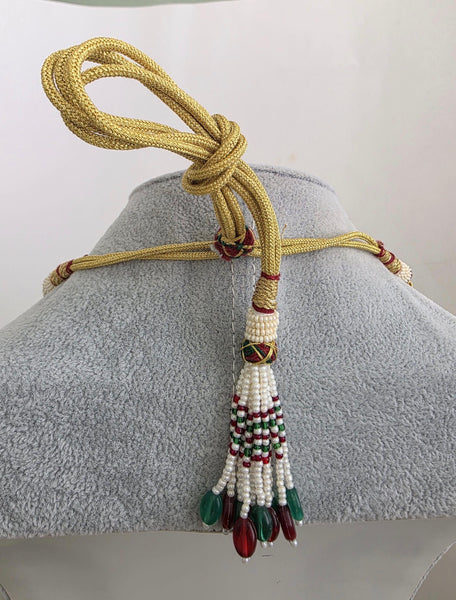 Antique Mukut Gold Bridal South Indian Necklace