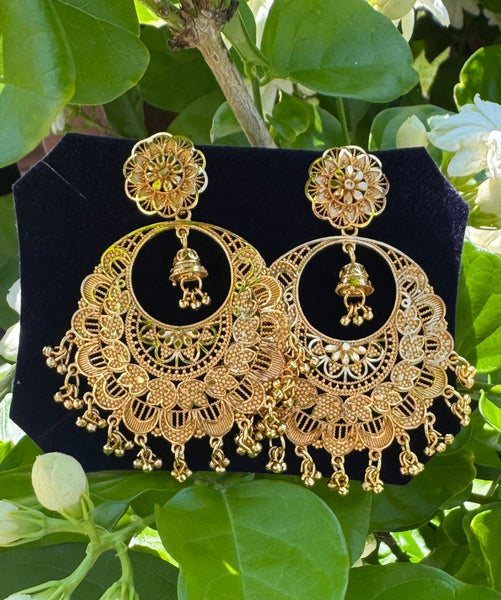 Citigold Gold Plated ChandBali Earrings