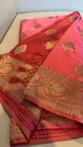 Pink Mashru Banarasi Silk Saree