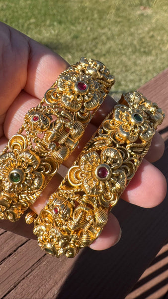 Lakshmi Kemp Bangles Matte Finish South Indian Jewelry