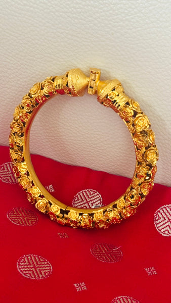 Gold Plated Openable Bangle Bracelet