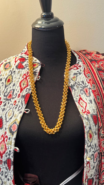 Citigold Goldplated wider width Long Filigree Necklace