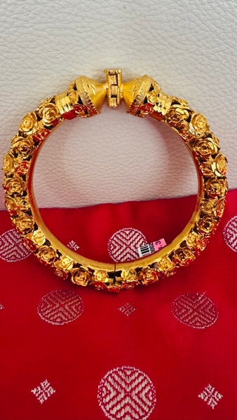 Gold Plated Openable Bangle Bracelet